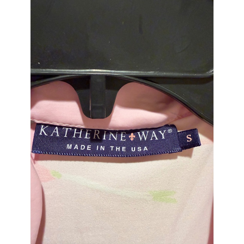 Katherine Way Flying Flamingos Pink Golf Dress Scallop Hem Sleeveless Small NWT - Picture 2 of 6